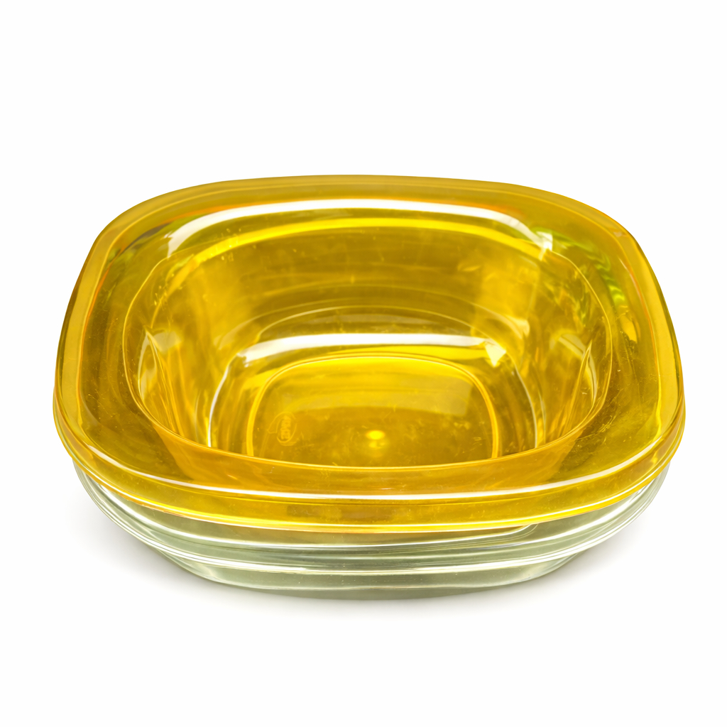 Amber Transparent Plastic Bowl Set