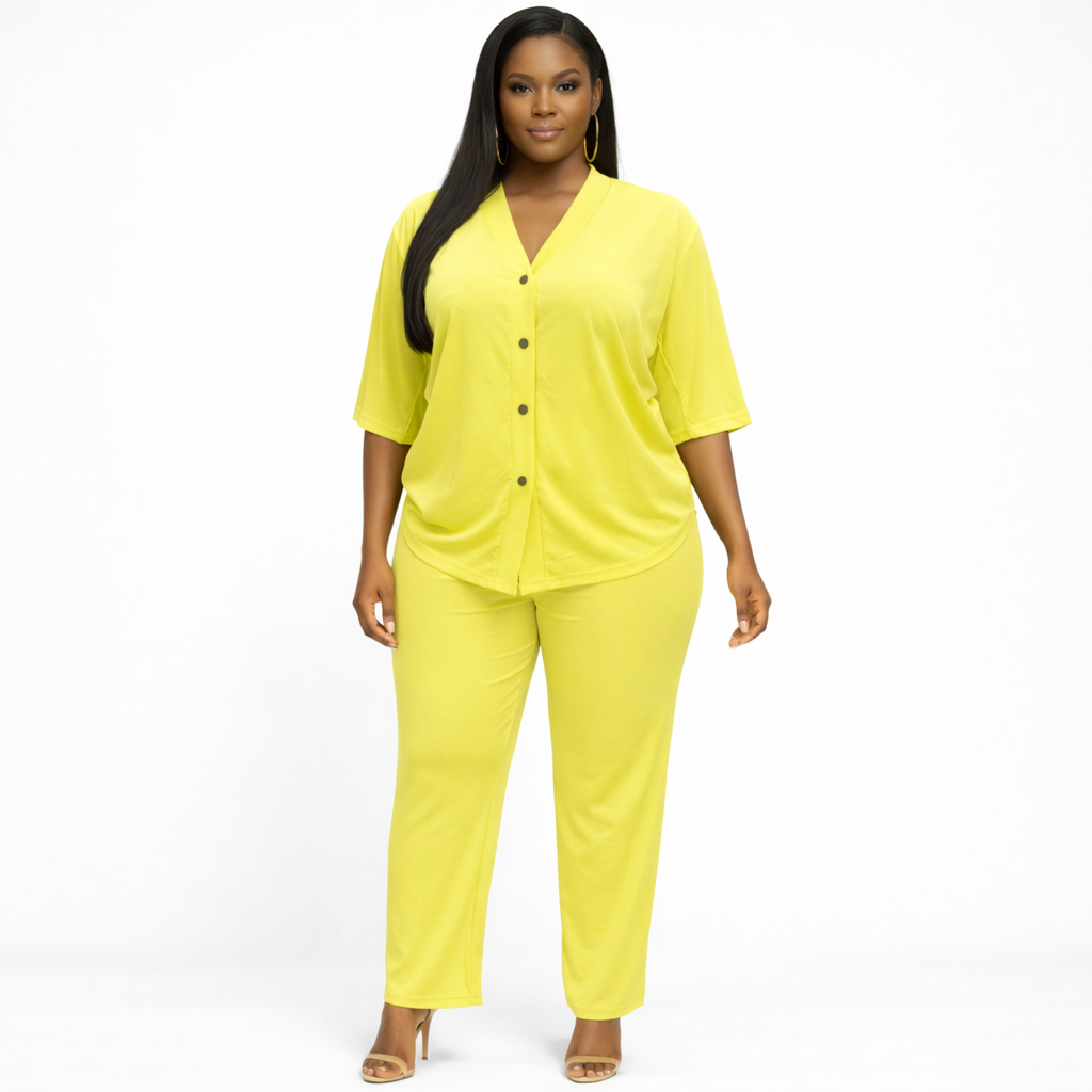 Lime Button Lounge Set