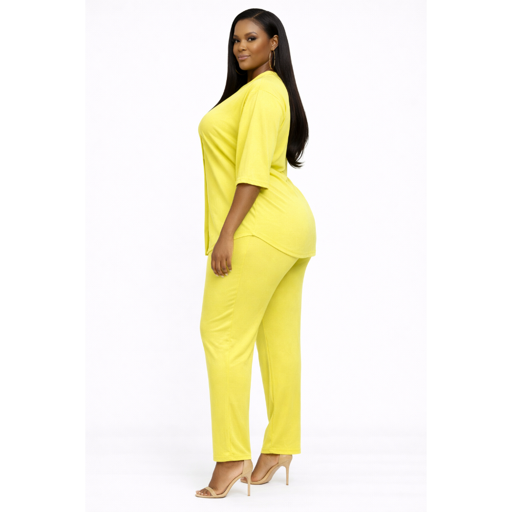 Lime Button Lounge Set