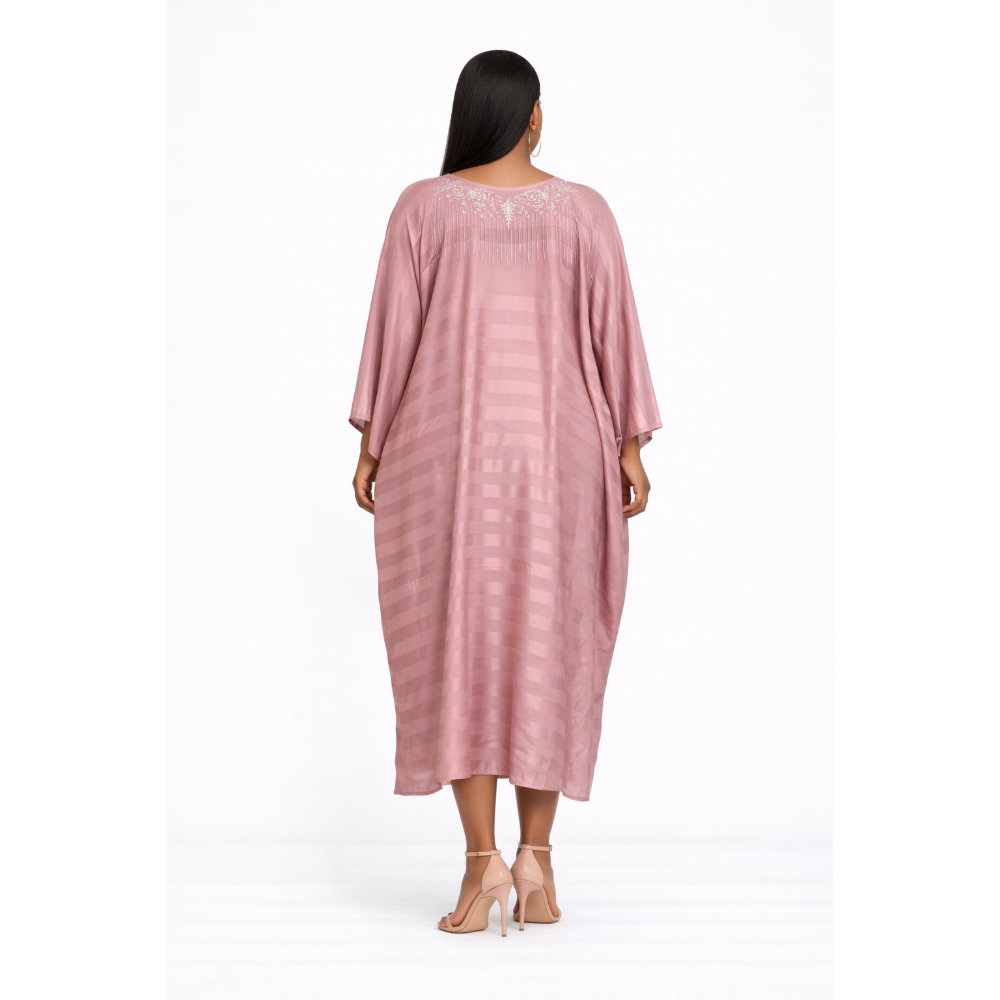Quality Pink Fringe Loose Kaftan