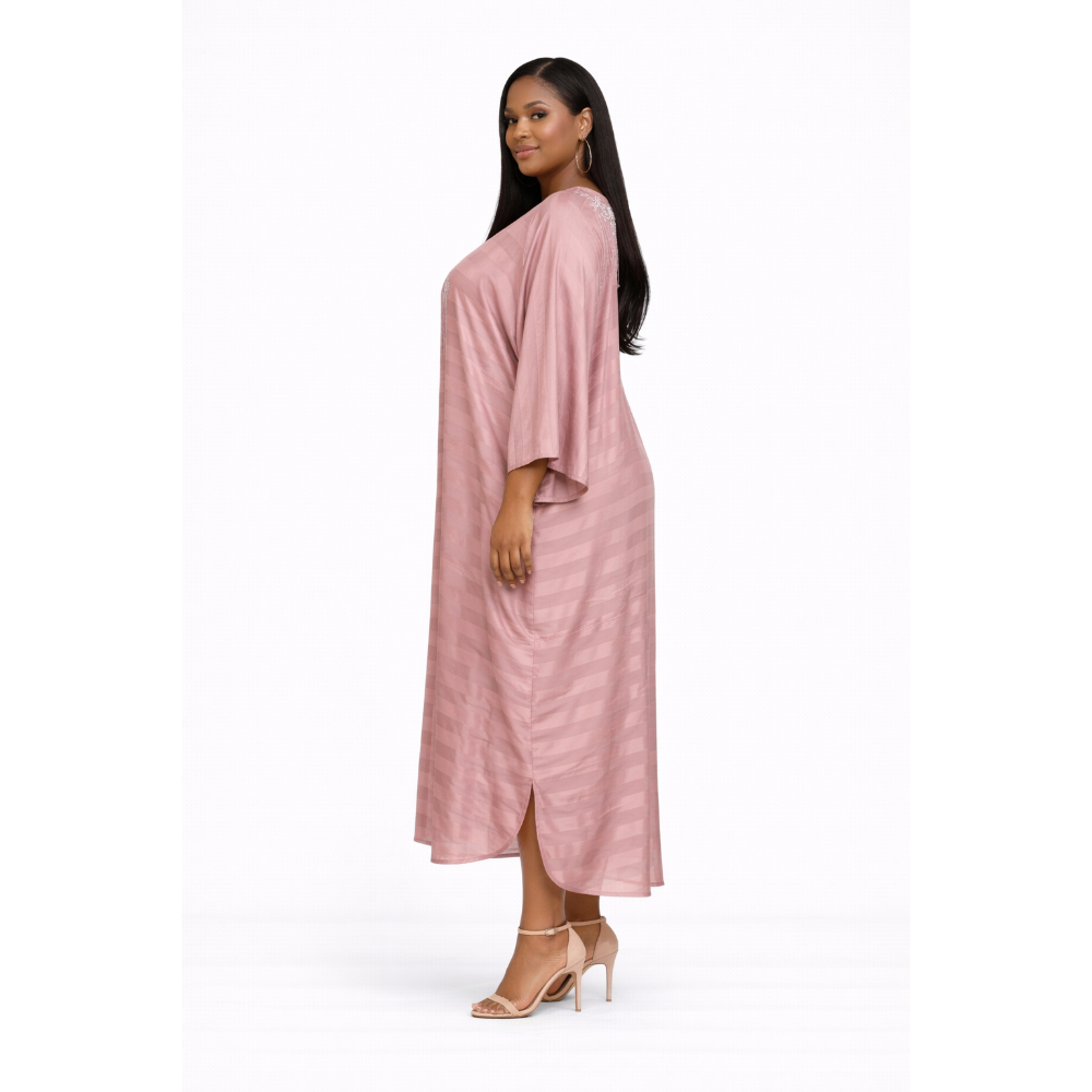 Quality Pink Fringe Loose Kaftan