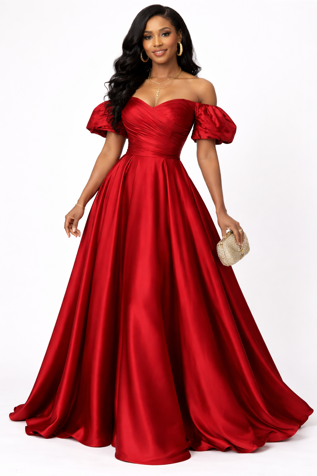 Ladies Red Elegant Gown