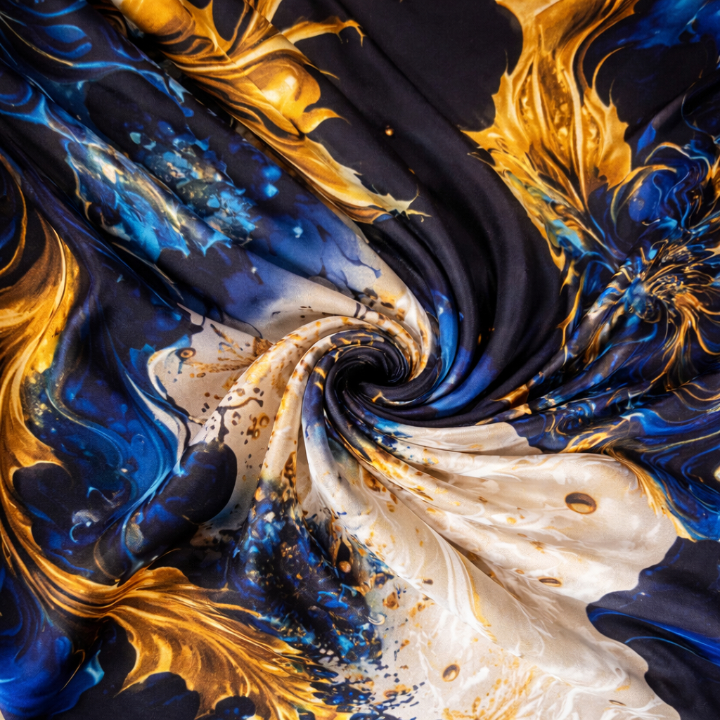 Abstract Floral Print vintage Fabric