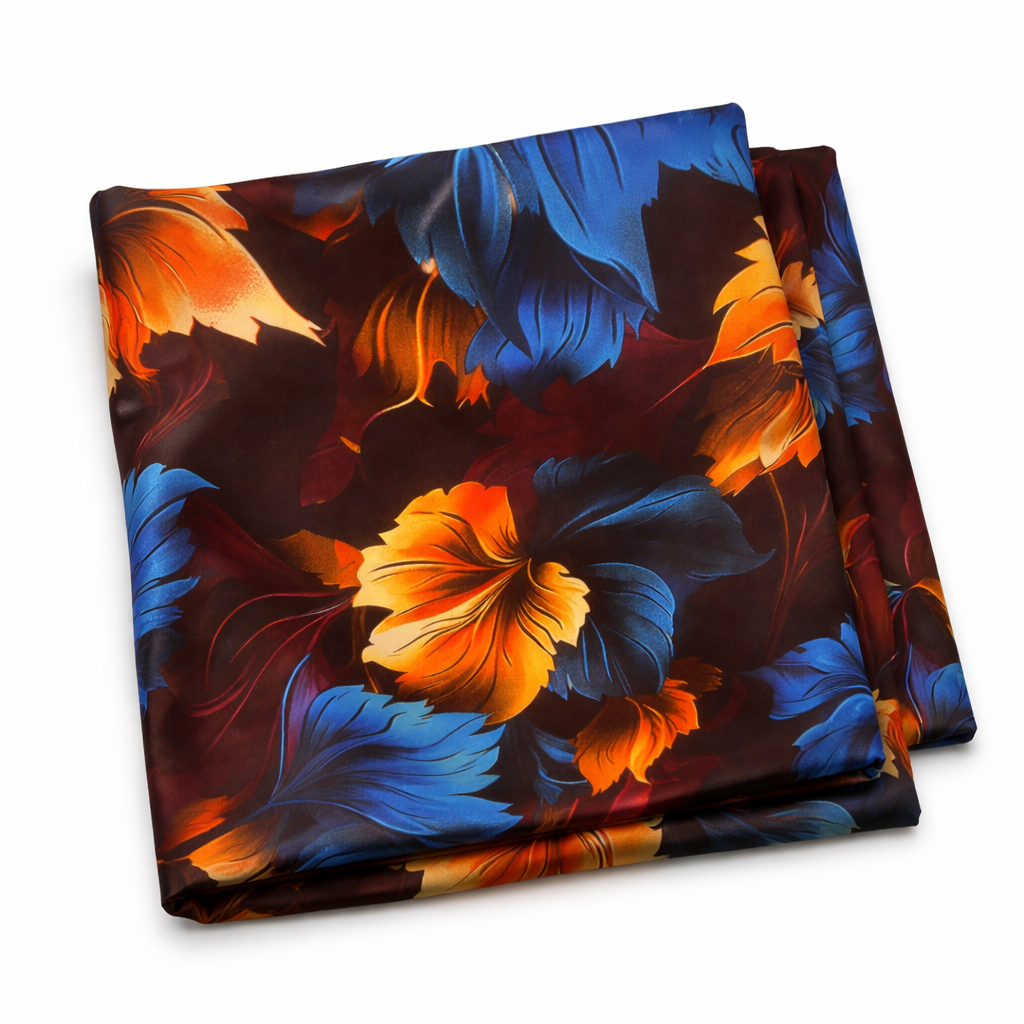 Bold Floral Print Fabric  Multicolor Statement Textile