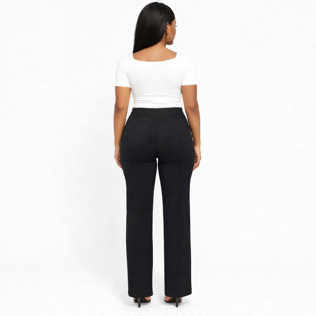 High Waist Straight Leg Pants