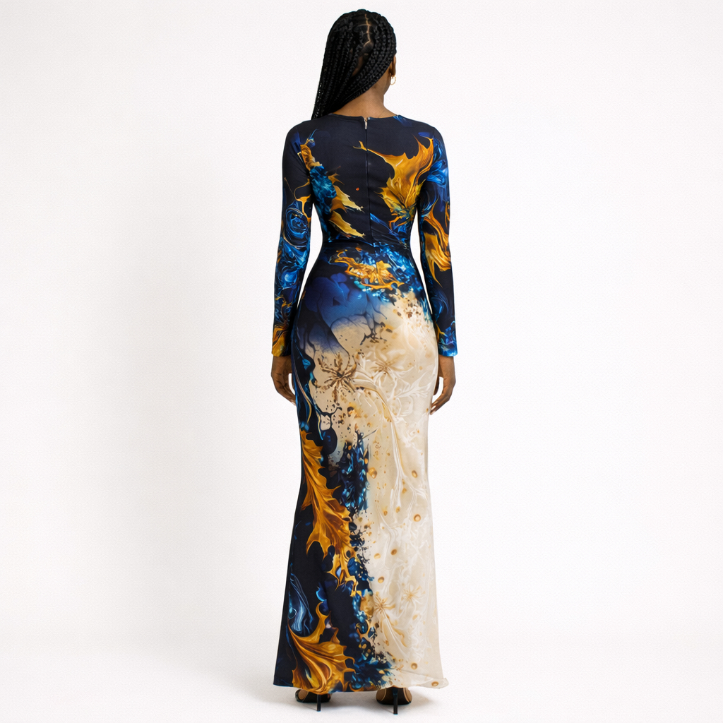 Abstract Floral Print vintage Fabric