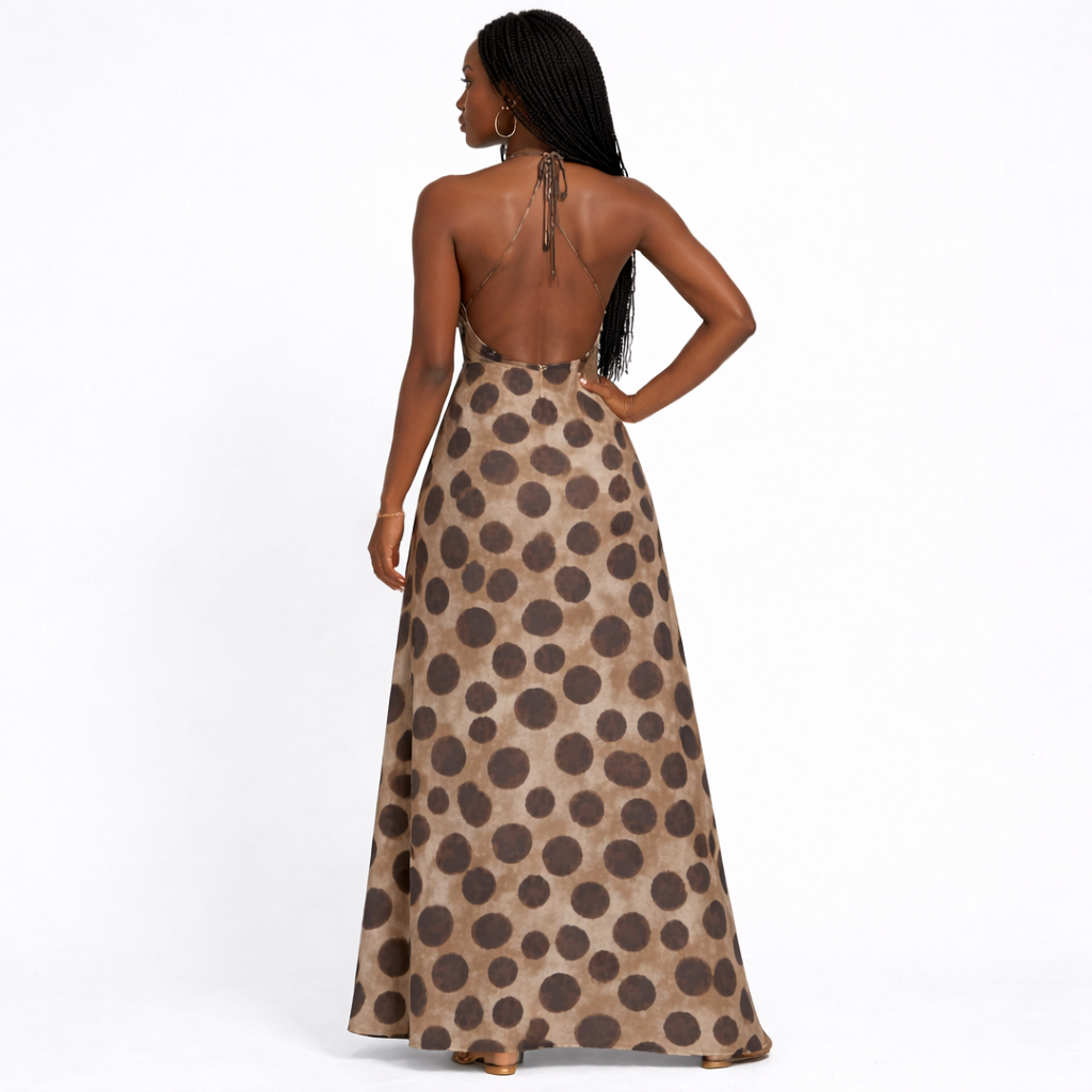 Animal Print vintage Fabric Brown and Cream Pattern