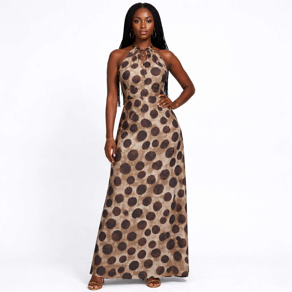 Animal Print vintage Fabric Brown and Cream Pattern