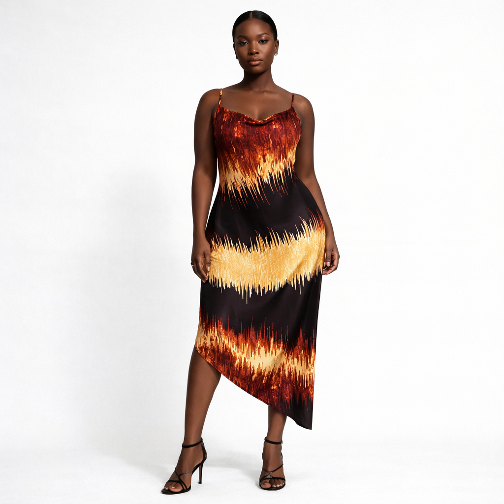 Abstract Earth Tone vintage Patterned Fabric