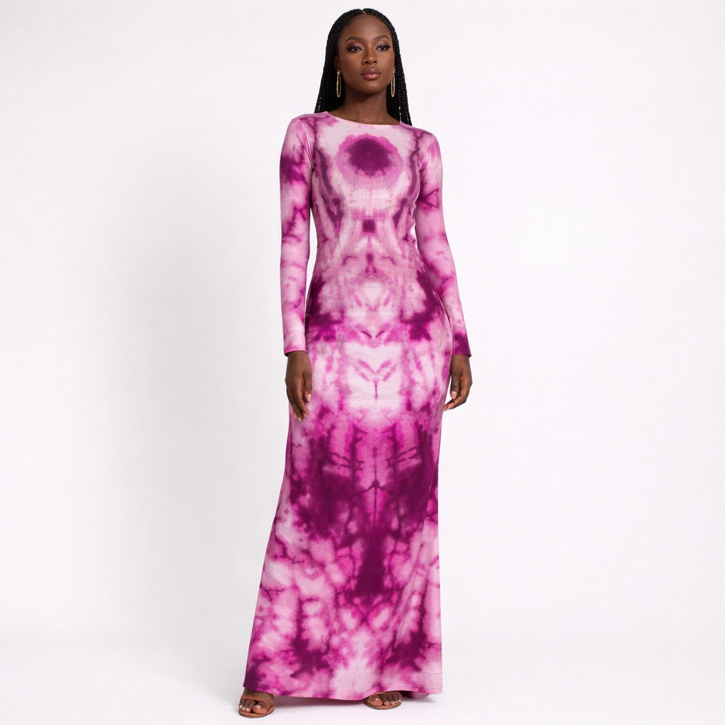 Pink Abstract Pattern vintage Fabric