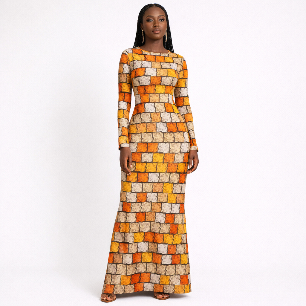 Multicolor Geometric Print Ankara Fabric