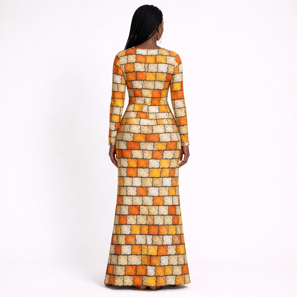 Multicolor Geometric Print Ankara Fabric