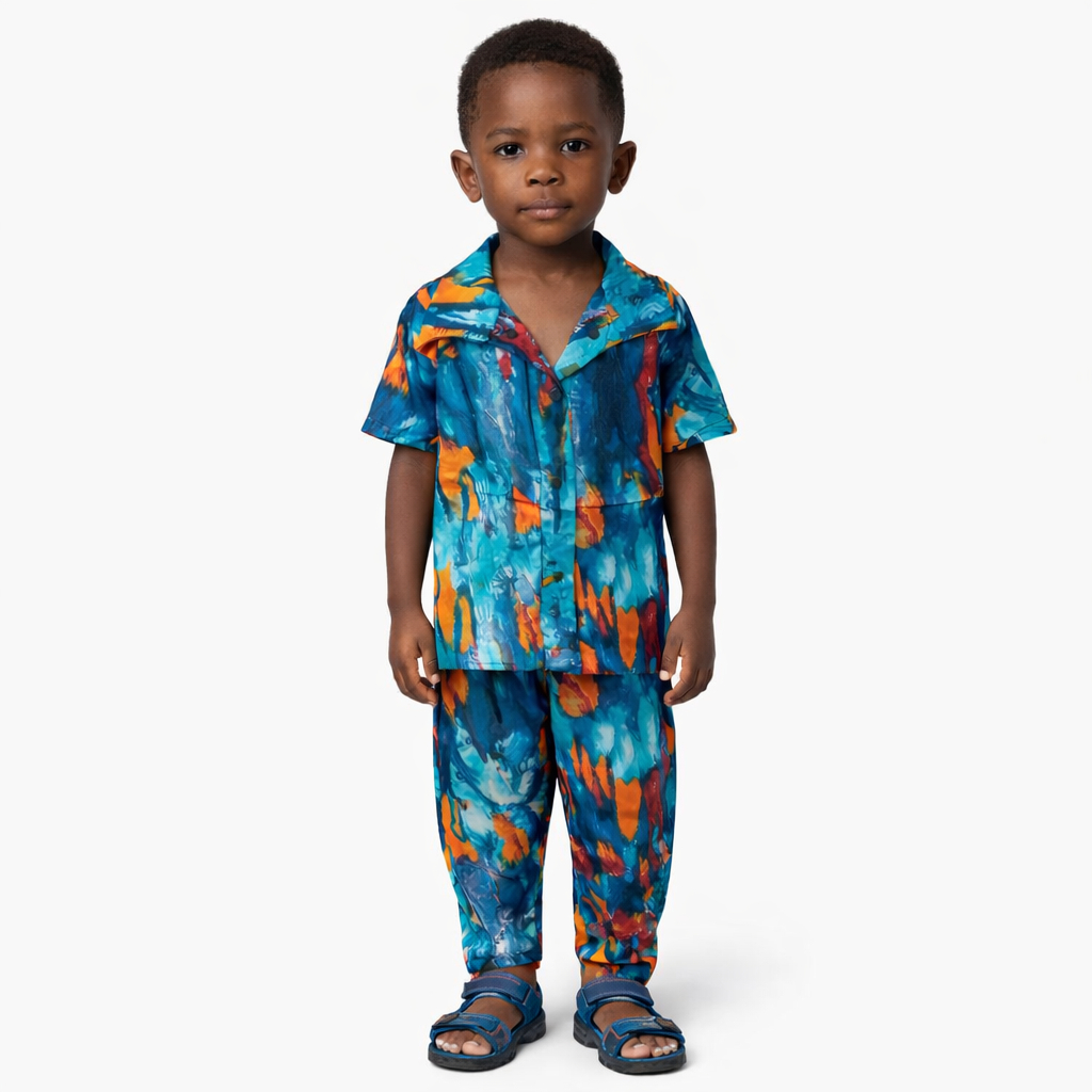 Ocean Splash Kids Two Piece Casual Set