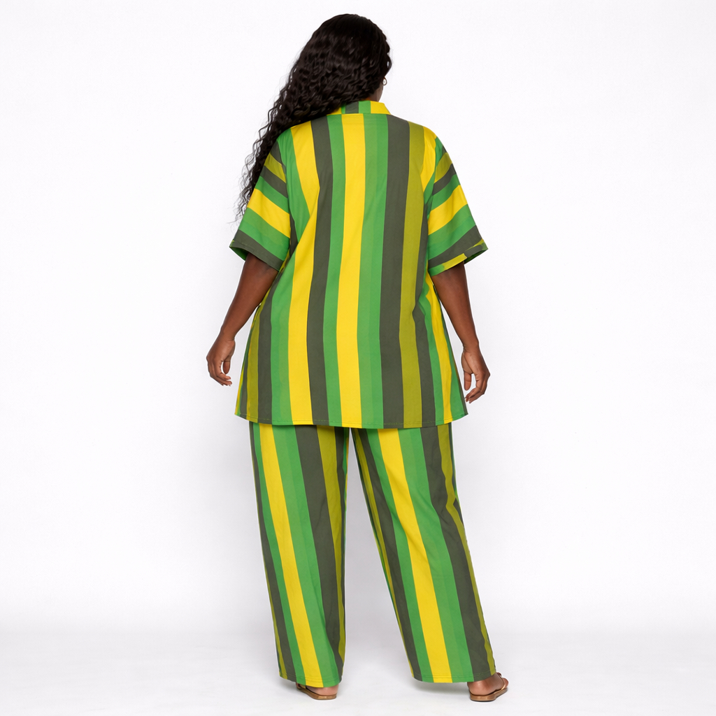 Emerald Breeze Striped Lounge Set