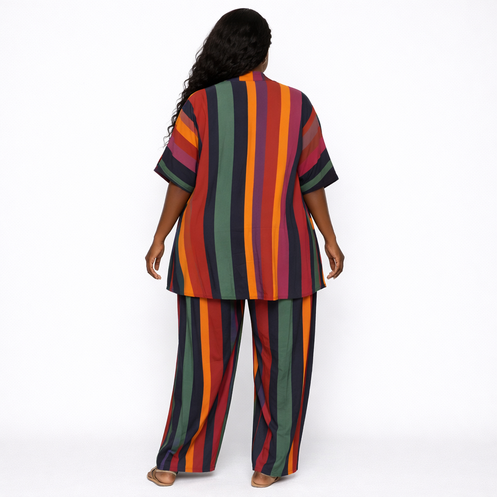 Sunset Stripe Women Lounge Set