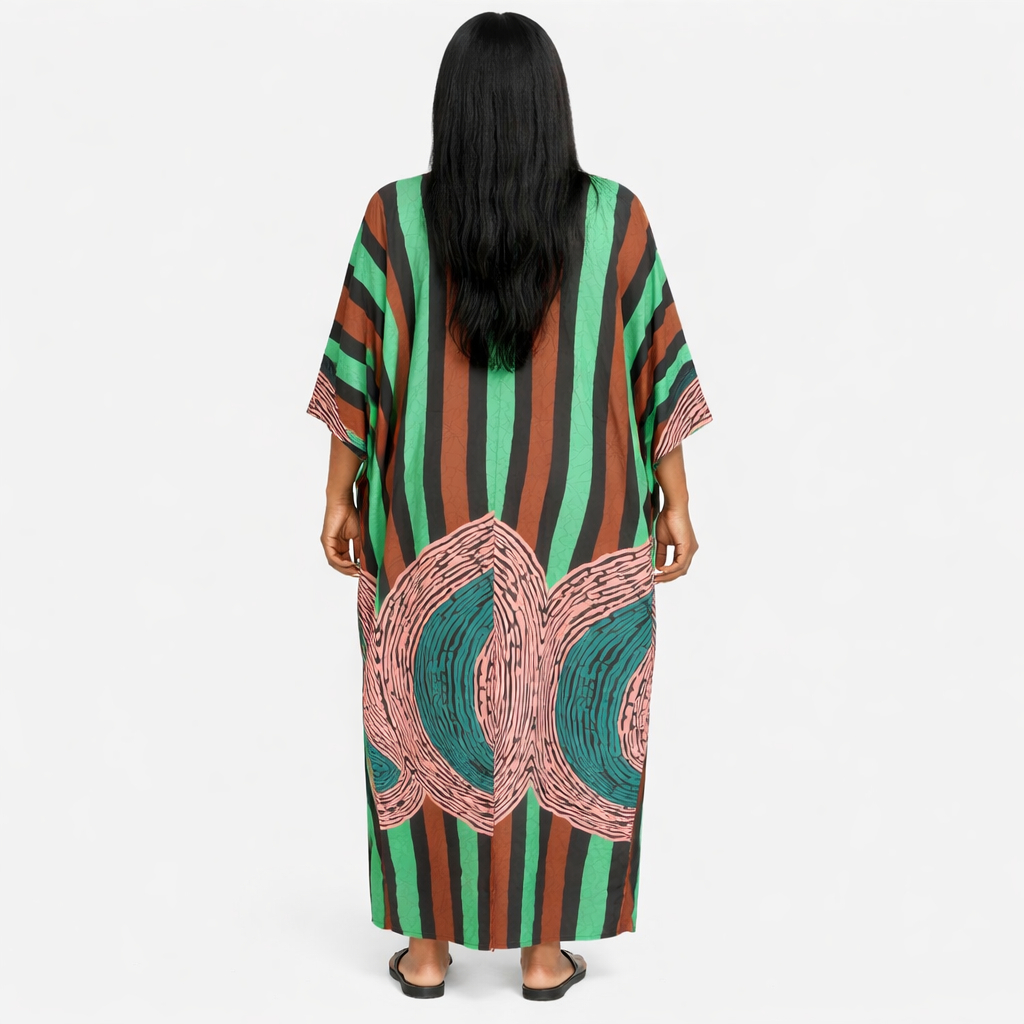 Emerald Terra Ankara Kaftan Gown