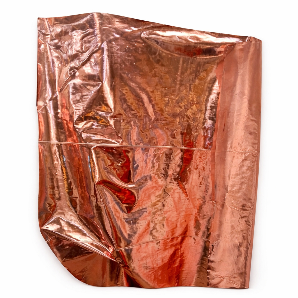Rose Gold Mirror Patent Leather Material