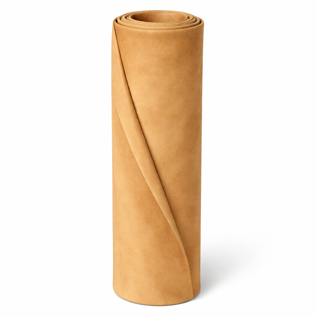 Premium Caramel Tan Smooth Leather Material