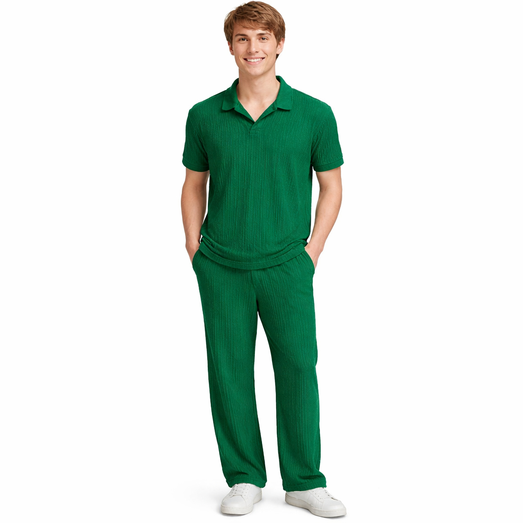 Emerald Comfort Textured Two Piece Set for Boys