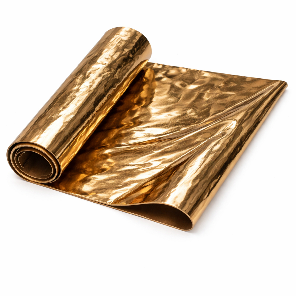 Royal Gold Mirror Patent Leather Material