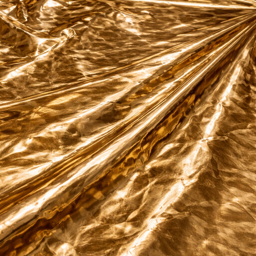 Royal Gold Mirror Patent Leather Material