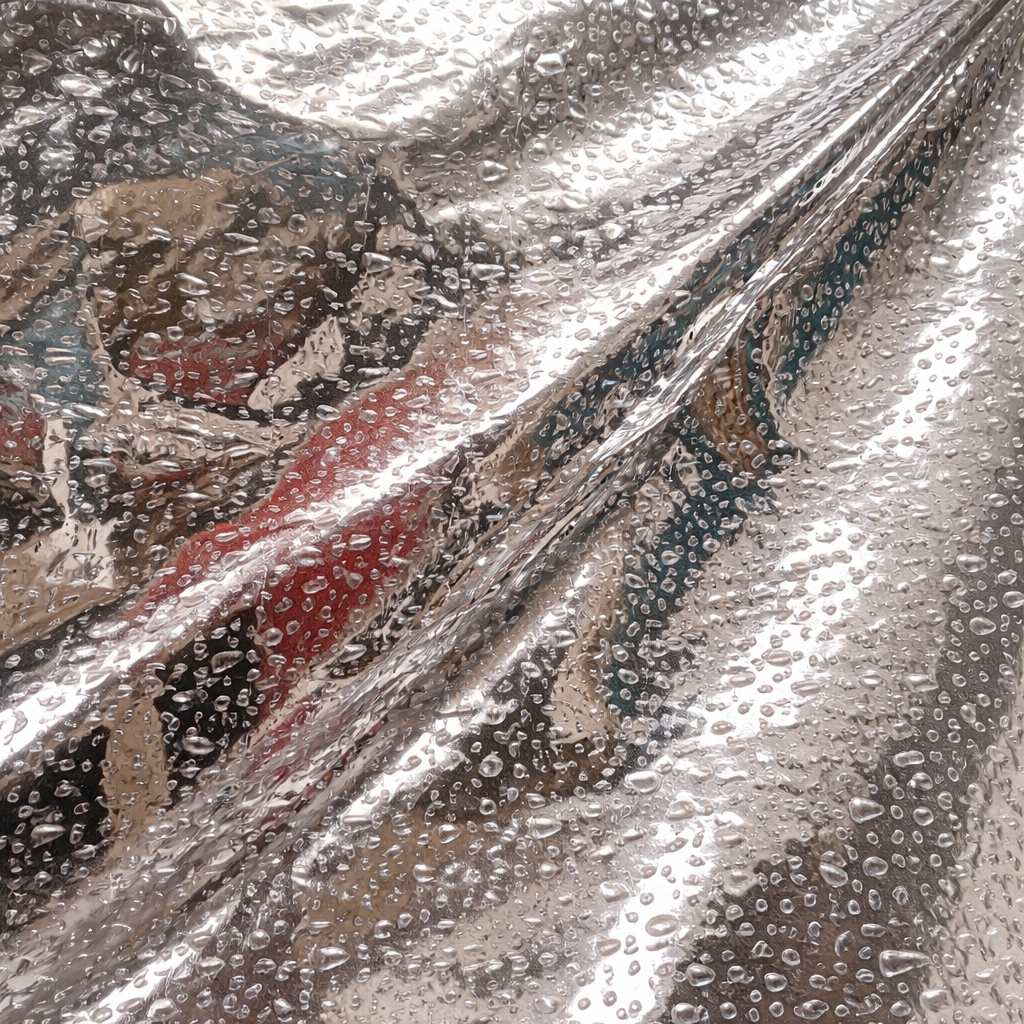 Silver Bubble Mirror Patent Leather Material