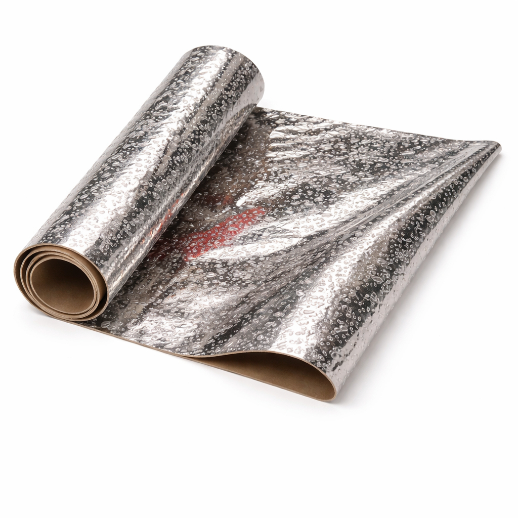 Silver Bubble Mirror Patent Leather Material