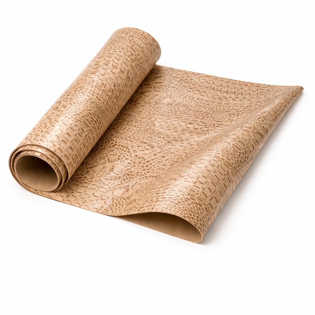 Premium Crocodile Embossed Leather Material