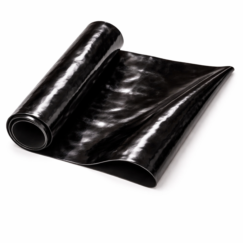Premium Black Patent Leather Material