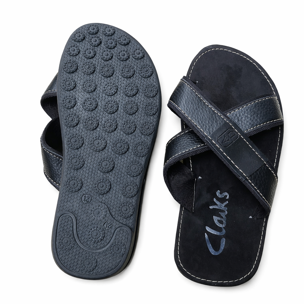 Men Black Urban Cross Strap Palms