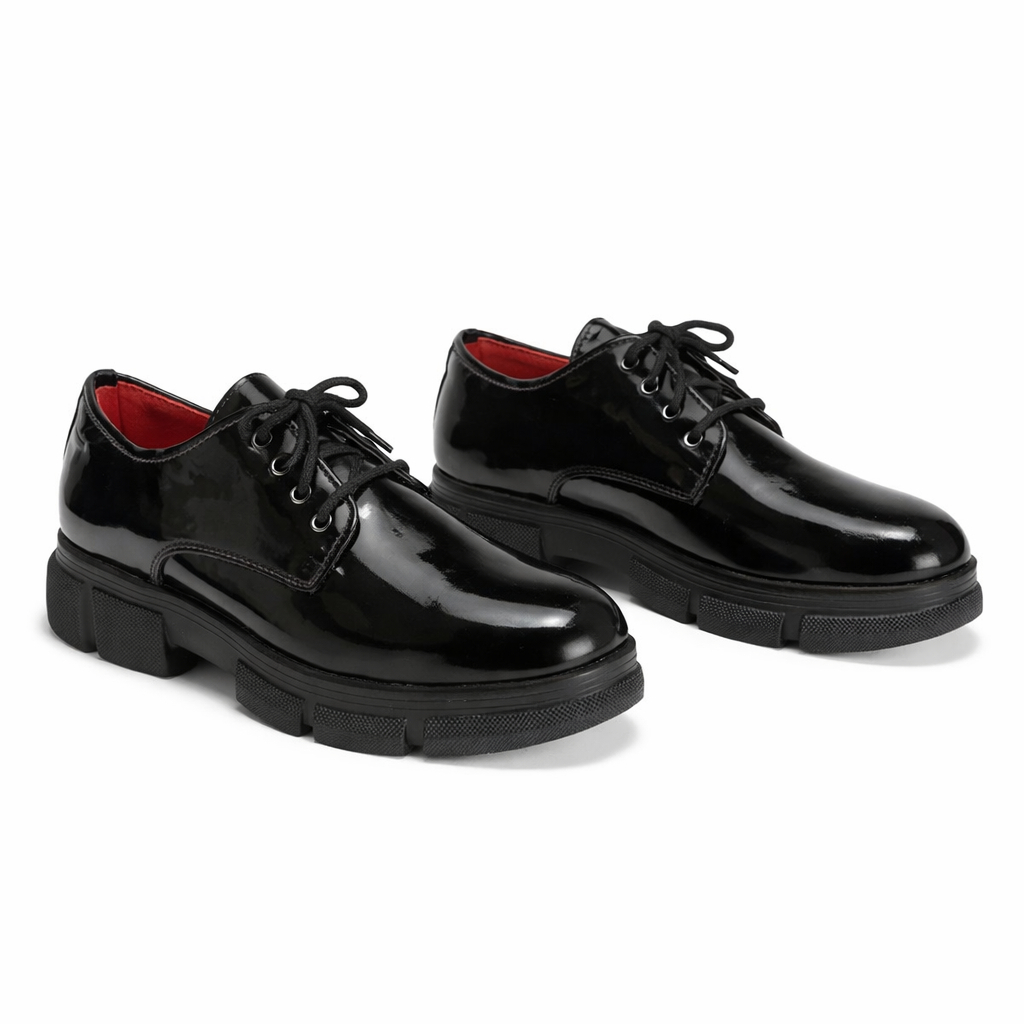 Men Black Chunky Sole Fashion Shoes