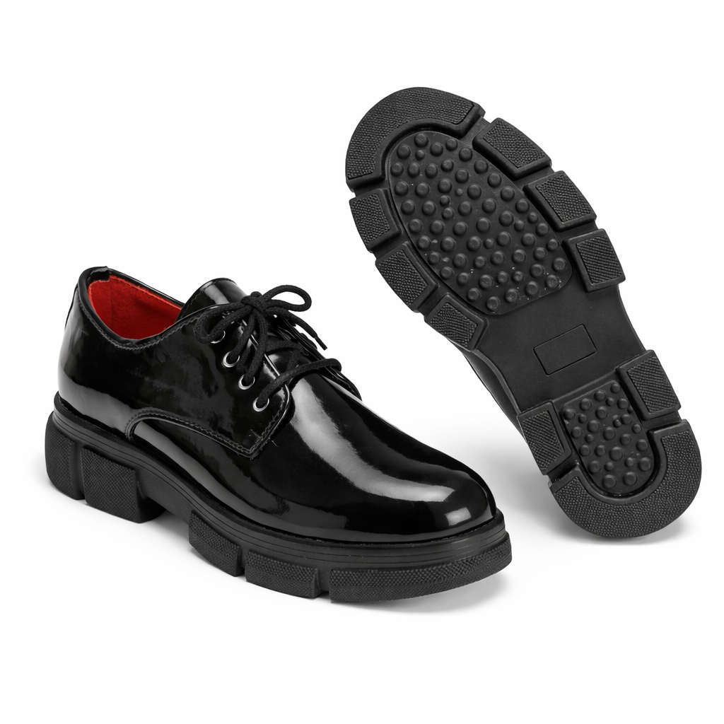 Men Black Chunky Sole Fashion Shoes