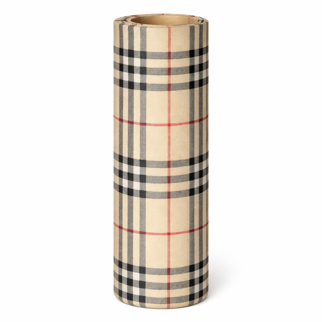 Plaid Pattern Textured Synthetic Leather Material