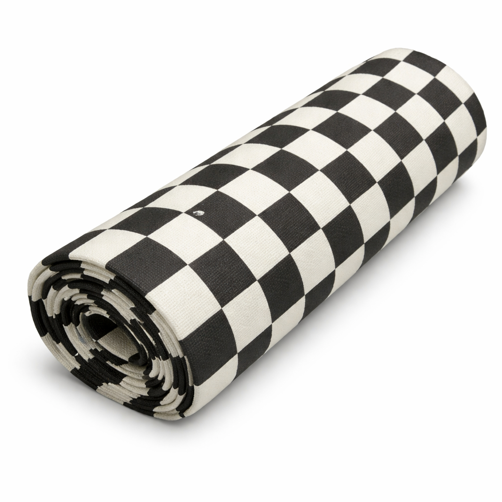 Black and White Checkered Upholstery Fabric