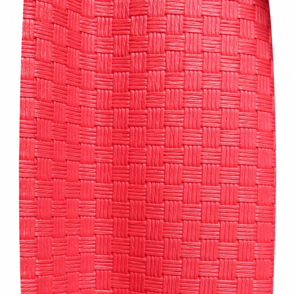 Red Basket Weave Textured Upholstery Fabric