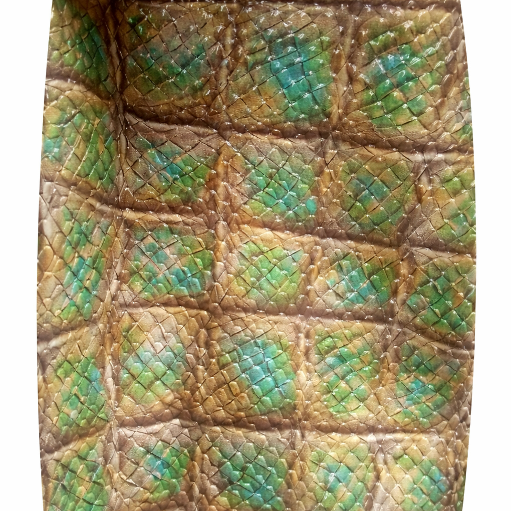 Textured Quilted Material with Multicolor Textured Embossed Leather Material Pattern
