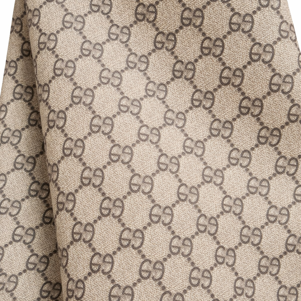 Beige Patterned Faux Leather Upholstery Material