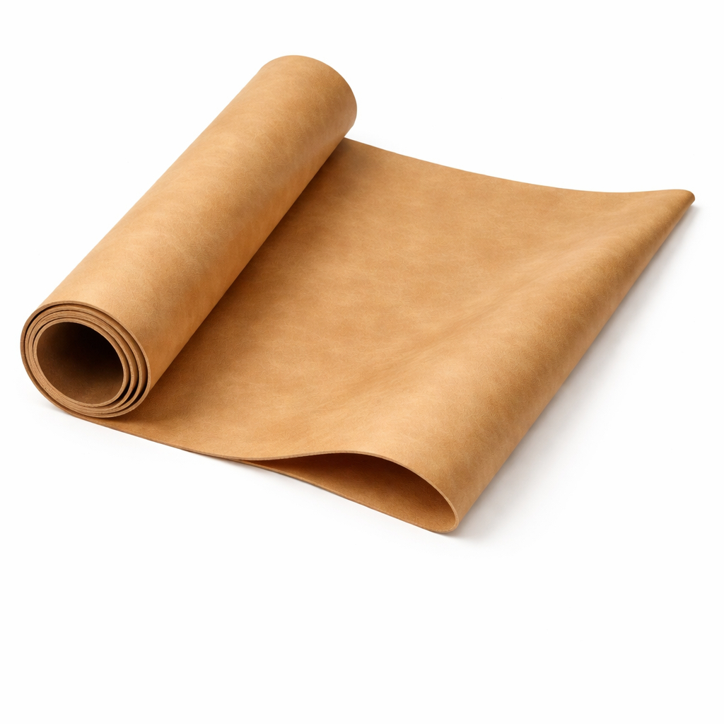 Premium Caramel Tan Smooth Leather Material