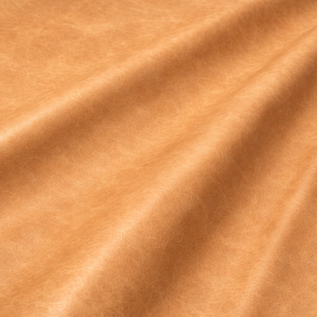 Premium Caramel Tan Smooth Leather Material