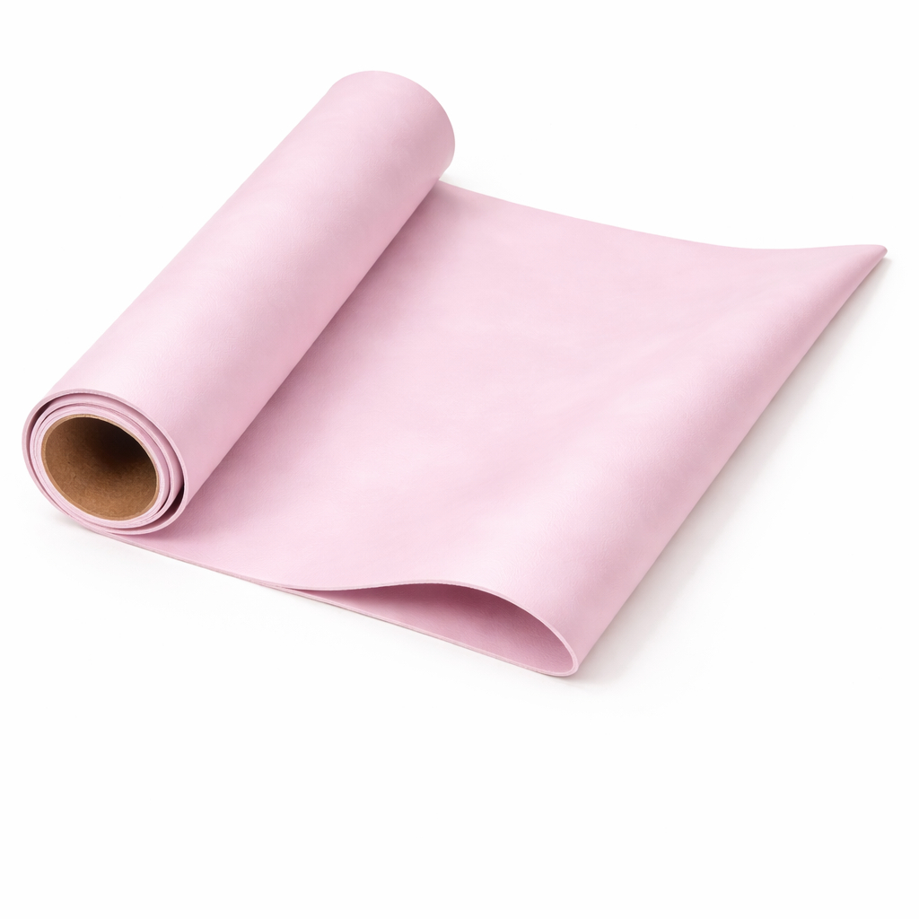 Premium Pastel Pink Smooth Leather Material