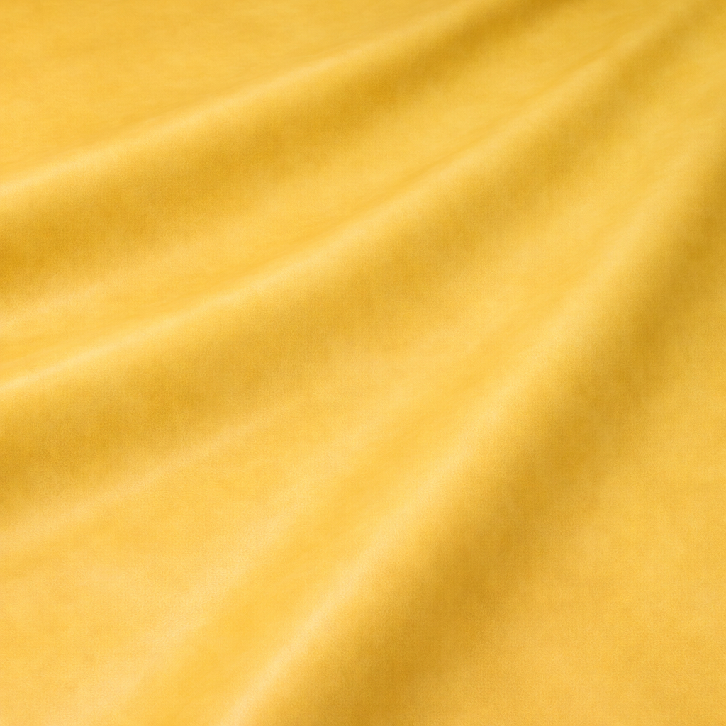 Premium Sunshine Yellow Smooth Leather Material