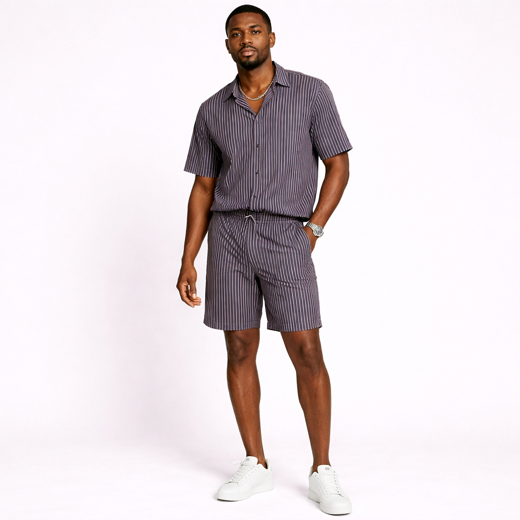 Striped Woven Fabric Material