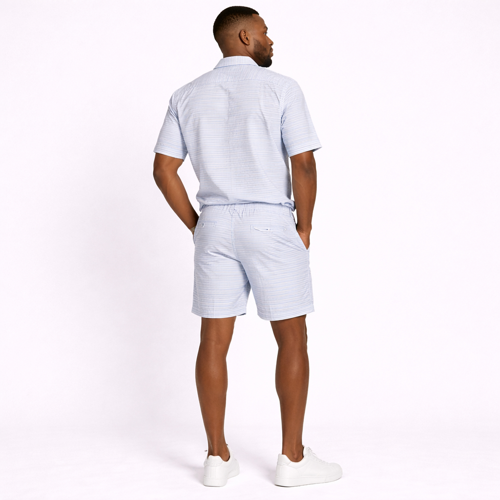 Striped Woven Fringed Fabric Material