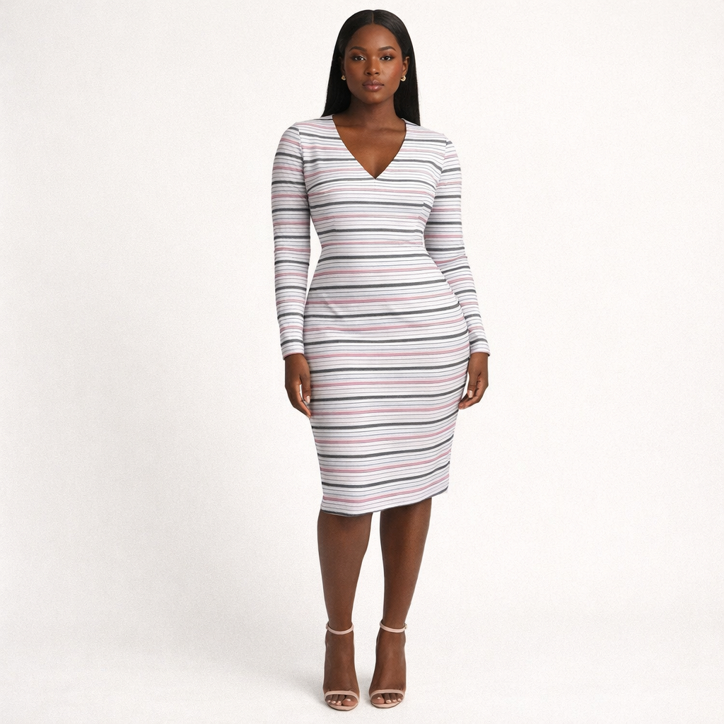 Lightweight Multicolor Striped Fabric Material