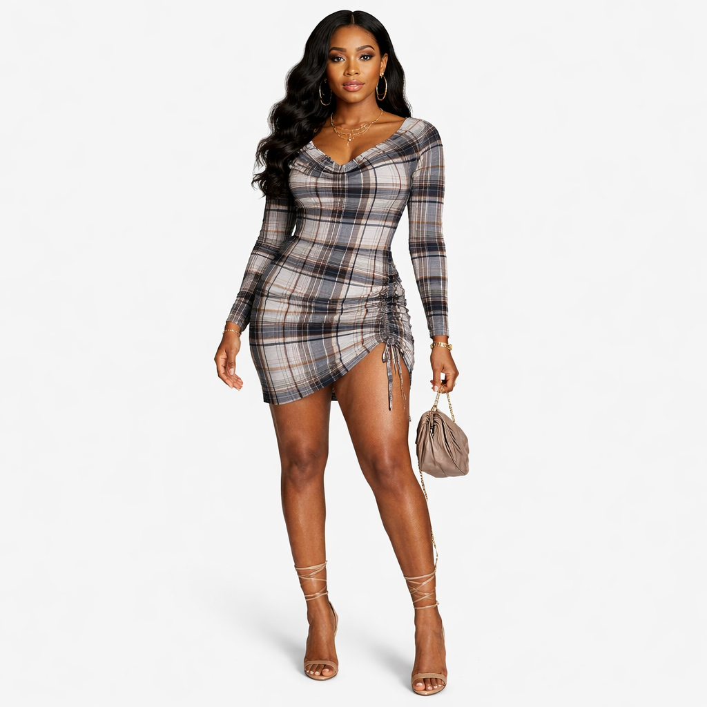 Multicolour Plaid Woven Fabric