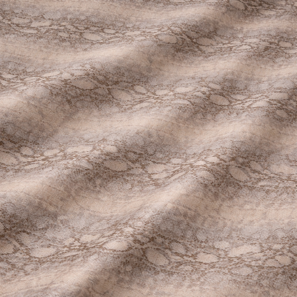 Premium Beige Snake Pattern Leather Sheet