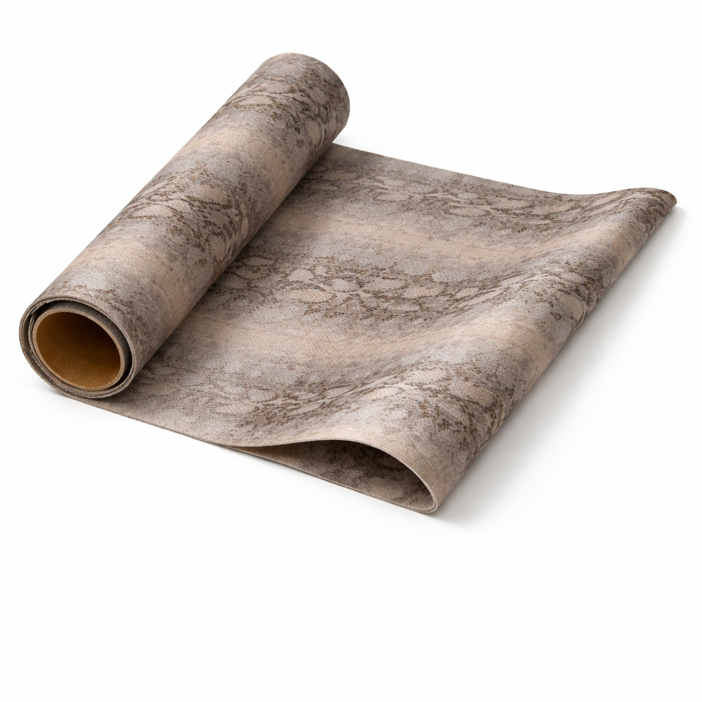 Premium Beige Snake Pattern Leather Sheet