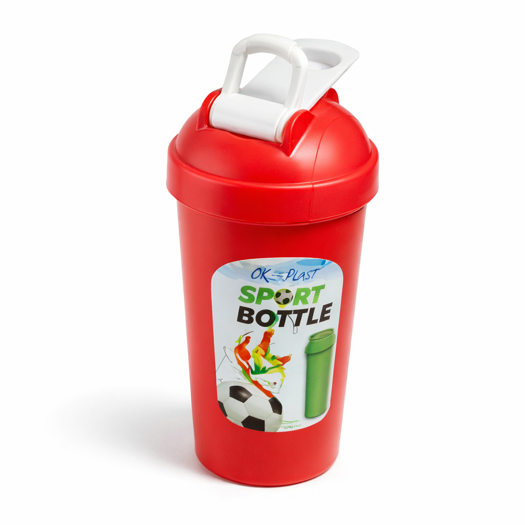 Red Plastic Sport Bottle