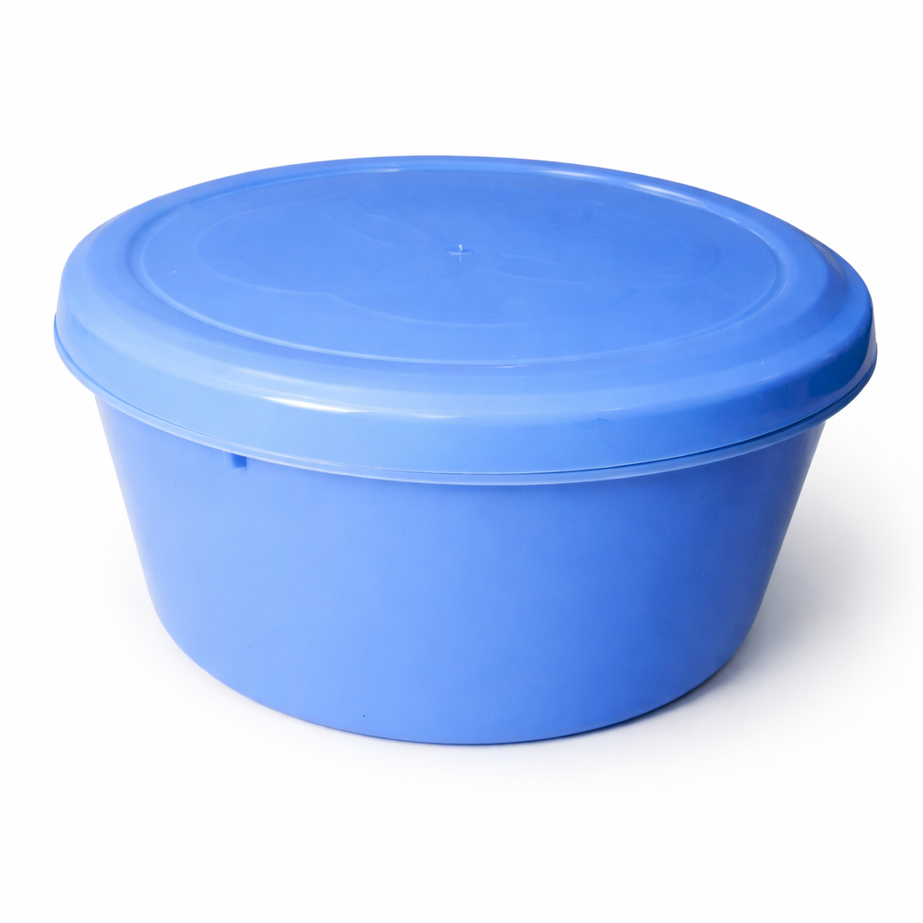 Blue Plastic wash basin with Lid