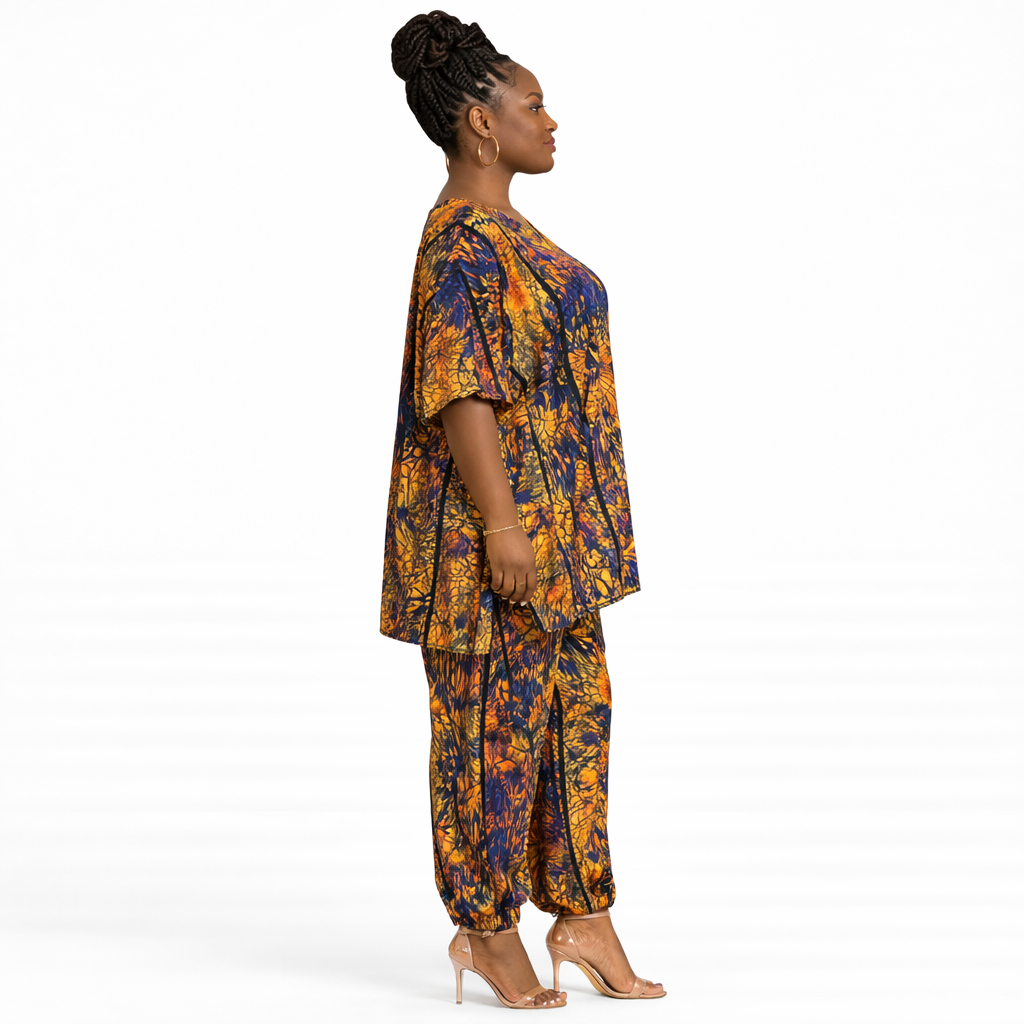 Sunburst Abstract Two Piece Lounge Set